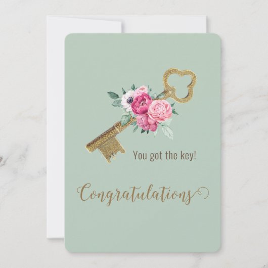 ハウスお洒落鍵おめでとうニューホームシック カード (正面)