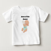 👑ハウスのボス-おもしろいベビーTシャツ ベビーTシャツ (正面)