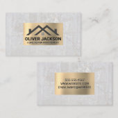 ハウスアイコン | ストーン | メタリック 名刺 (正面/裏面)