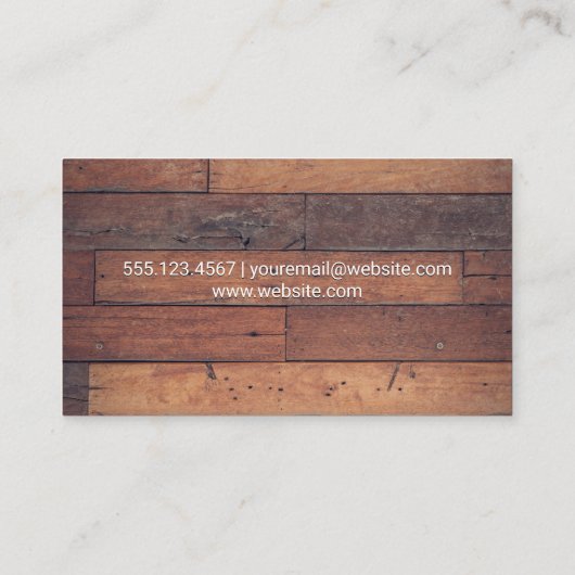 ハウスアイコン |木製ボード名刺 名刺 (裏面)