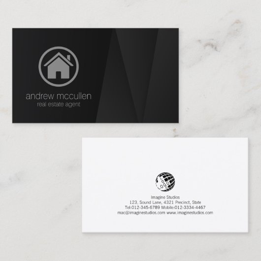 ハウスアイコ実在ンエステート不動産 名刺 (正面/裏面)