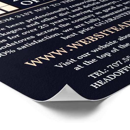 ハウスアットナイトポートレート煙突の清掃サービス ポスター (角)