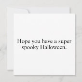 ハウスアフター幽霊のよく出るダークハッピーハローウィン カード (裏面)