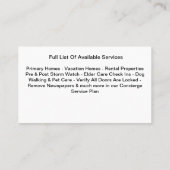 ハウスアンドホームウォッチサービス 名刺 (裏面)