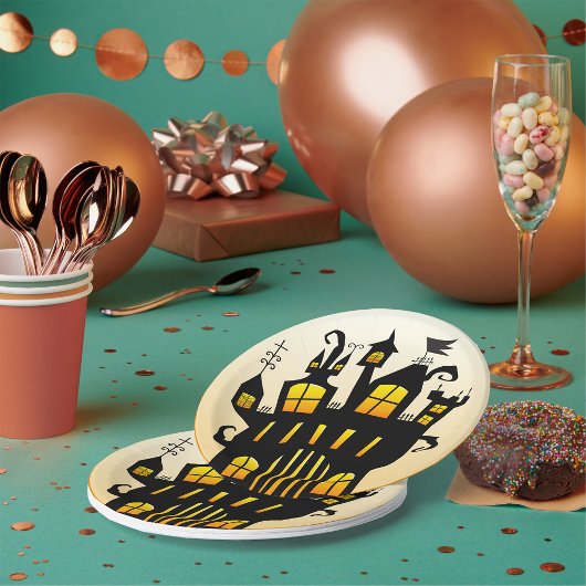 ハウスアンド幽霊のよく出るムーン紙プレート ペーパープレート