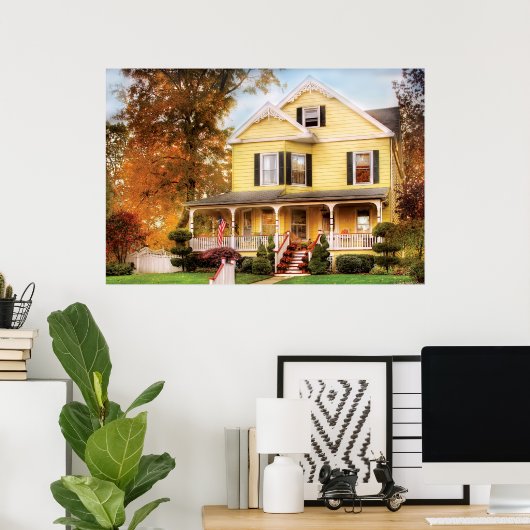 ハウスイエローレース – ドリームハウス ポスター (ホームオフィス)