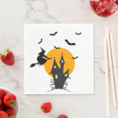 ハウスイッ幽霊のよく出るチオレンジ&ブラックナプキン スタンダードランチョンナプキン (インサイチュ)