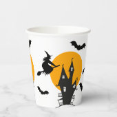 ハウスイッ幽霊のよく出るチオレンジ&ブラックハロウィーン 紙コップ (左)