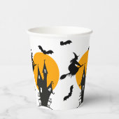 ハウスイッ幽霊のよく出るチオレンジ&ブラックハロウィーン 紙コップ (右)