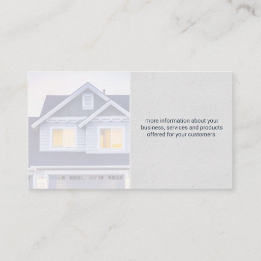 ハウスイメージ | セキュリティガードアイコンの名刺 名刺 (裏面)