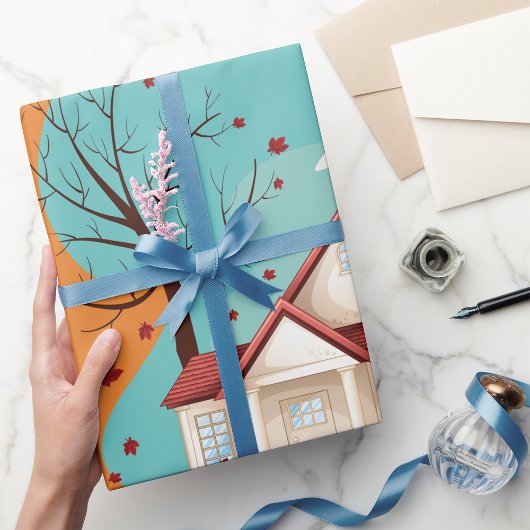ハウスインオータムラッピング紙 ラッピングペーパー