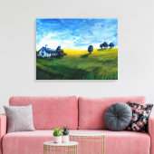 ハウスインザカントリーサイドトリプチチ キャンバスプリント (インサイチュ (リビング))