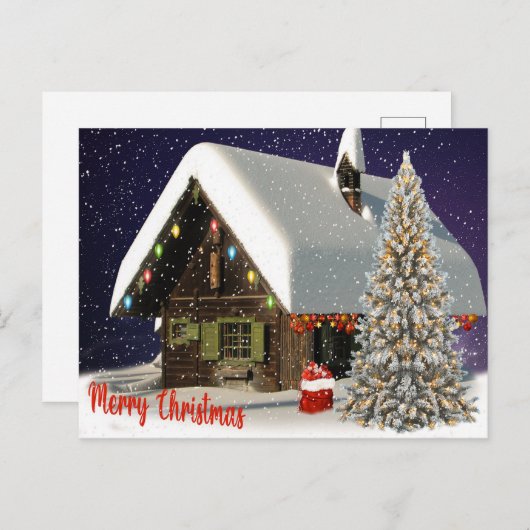 ハウスインザスノークリスマス ポストカード (正面/裏面)