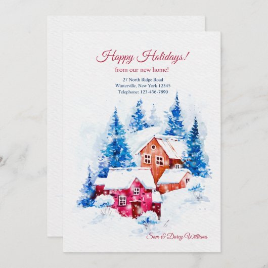 ハウスインスノーホリデームービングカード シーズンカード (正面/裏面)