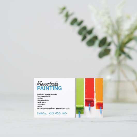 ハウスインテリアウォール絵画ズサービス 名刺 (スタンド正面)