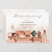 ハウスインテリア家具引っ越し祝いパーティー 招待状 (正面/裏面)