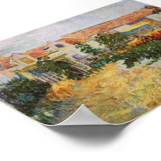 ハウスウィズサンフラワーズバンゴッホファインアート ポスター (角)