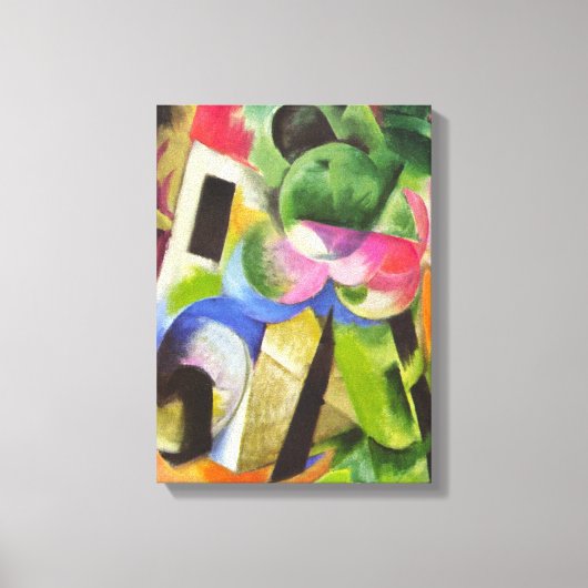 ハウスウィズバイフランツマルクヴィンテージファインアート キャンバスプリント (正面)