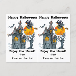ハウスウィッチ幽霊のよく出るスクールパーティーハロウィンカード ポストカード