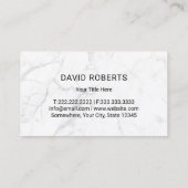 ハウスウィンドウクリーニングサービストレンディーホワイトマーブル 名刺 (裏面)