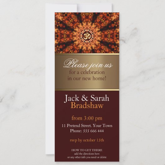 ハウスウォーミングオウムサンシャインパーティの招待状 招待状 (裏面)