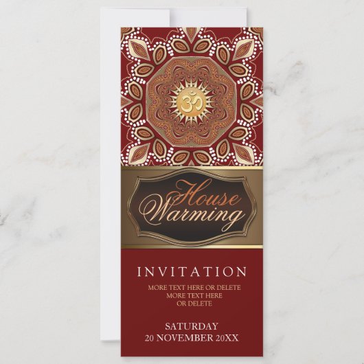 ハウスウォーミングオムアースパーティの招待状 招待状 (正面)