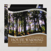 ハウスウォーミングガーデンパーティの招待状 招待状 (正面/裏面)