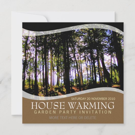 ハウスウォーミングガーデンパーティの招待状 招待状 (正面)