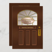 ハウスウォーミングパーティの招待状 – フロントドア 招待状 (正面/裏面)