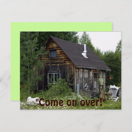 ハウスウォーミングパーティの招待状 招待状 (正面/裏面)