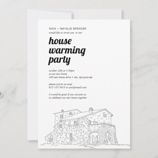 ハウスウォーミングパーティの招待状 招待状 (正面)
