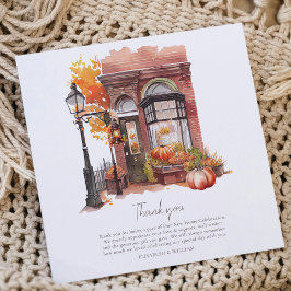 ハウスウォーミングパーティー秋フロントドア サンキューカード