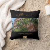 ハウスウォーミングブラック実在金ゴールド不動産業者の写真 クッション (ブランケット)