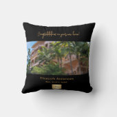 ハウスウォーミングブラック実在金ゴールド不動産業者の写真 クッション (裏面)