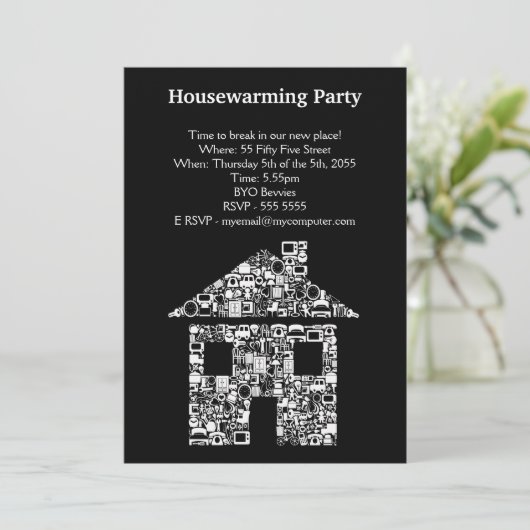 ハウスウォーミングムービングパーティー招待状招待状 招待状 (スタンド正面)