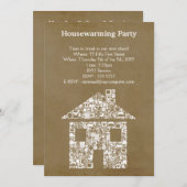 ハウスウォーミングムービングパーティー招待状招待状 招待状 (正面/裏面)