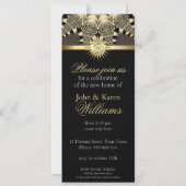 ハウスウォーミングヴィンテージ金ゴールドOMパーティの招待状 招待状 (裏面)