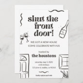 ハウスウォーミング招待状引っ越し祝いパーティー招待状 招待状 (正面/裏面)