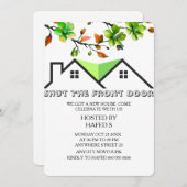 ハウスウォーミング招待状引っ越し祝いパーティー招待状H セーブザデート (正面/裏面)