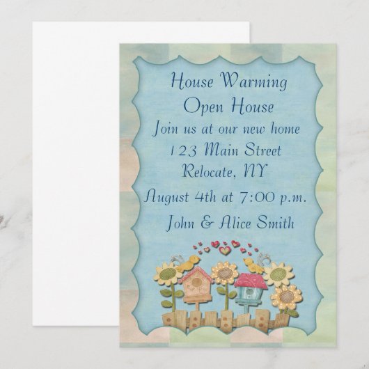 ハウスウォーミング 招待状 (正面/裏面)