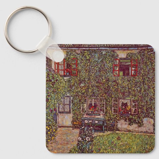 ハウスオブグアルダボシbyグスタフクリムトヴィンテージアート キーホルダー (正面)