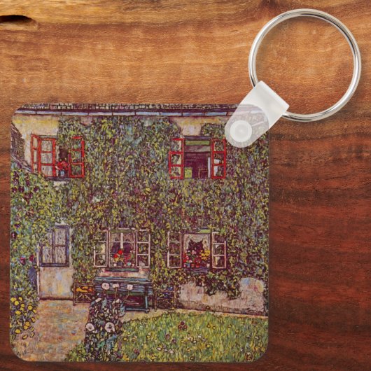 ハウスオブグアルダボシbyグスタフクリムトヴィンテージアート キーホルダー (裏面)
