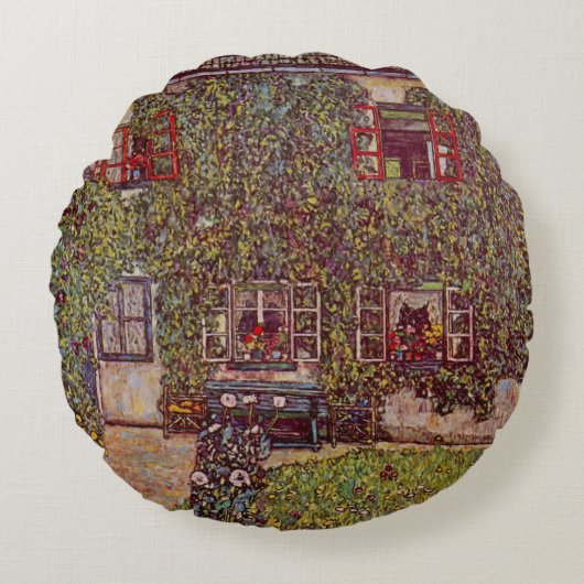 ハウスオブグアルダボシbyグスタフクリムトヴィンテージアート ラウンドクッション (正面)