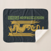 ハウスオブザドラゴン金ゴールド&グリーンニューイヤー | 恭喜發財 シェルパブランケット (正面(横))