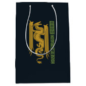 ハウスオブザドラゴン金ゴールド&グリーンニューイヤー | 恭喜發財 ミディアムペーパーバッグ (正面)