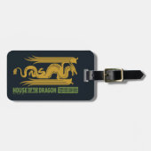 ハウスオブザドラゴン金ゴールド&グリーンニューイヤー | 恭喜發財 ラゲッジタグ (正面横)