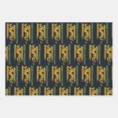 ハウスオブザドラゴン金ゴールド&グリーンニューイヤー | 恭喜發財 ラッピングペーパーシート (正面3)