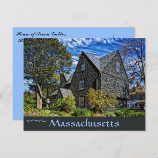 ハウスオブセブンゲーブルズサレムマサチューセッツ ポストカード (正面/裏面)