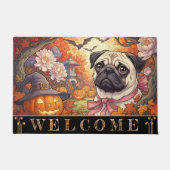 ハウスオブプグドッグ&ハロウィーンアートヌオーヴォ/秋 ドアマット (正面)