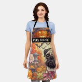 ハウスオブプグドッグ&ハロウィーン，秋，アートヌオーヴォ エプロン (着用した状態)